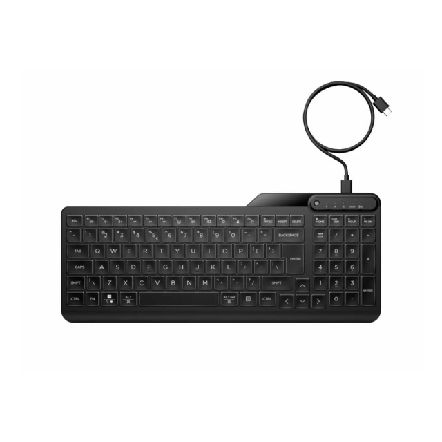 Tastatura HP 400 backlight žicna/US/crna
