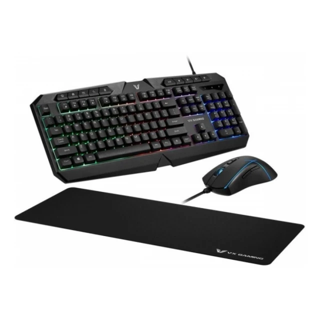Tastatura + miš + podloga USB Volkano VX Helios VX-148-BK US crna