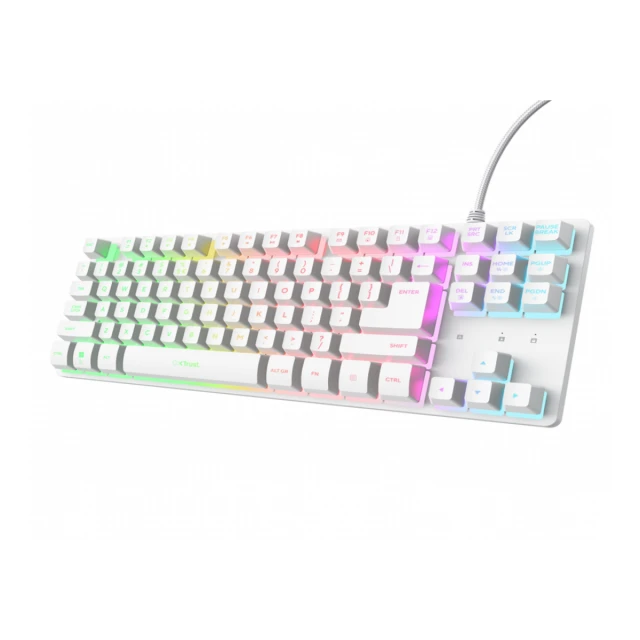 Tastatura TRUST GXT833 THADO žicna/RGB/TKL/gaming/bela