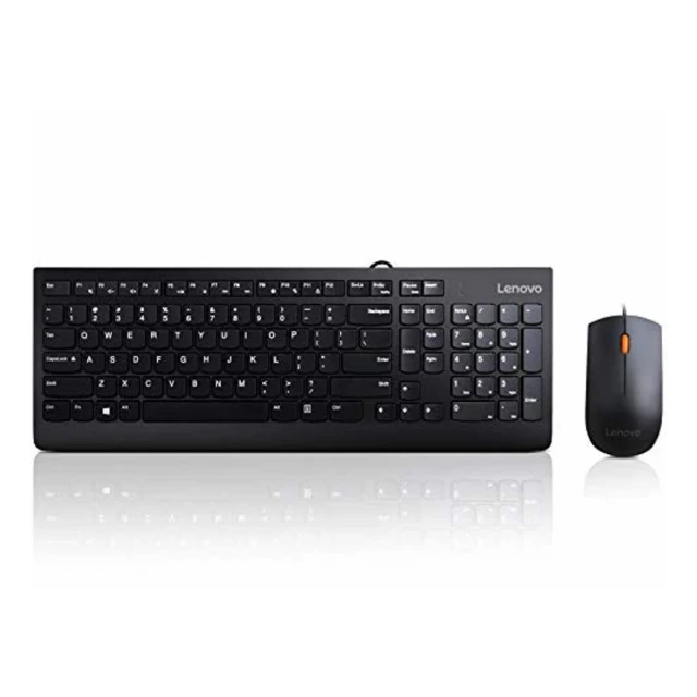 Tastatura+miš LENOVO 300 žični set/US/103P/crna