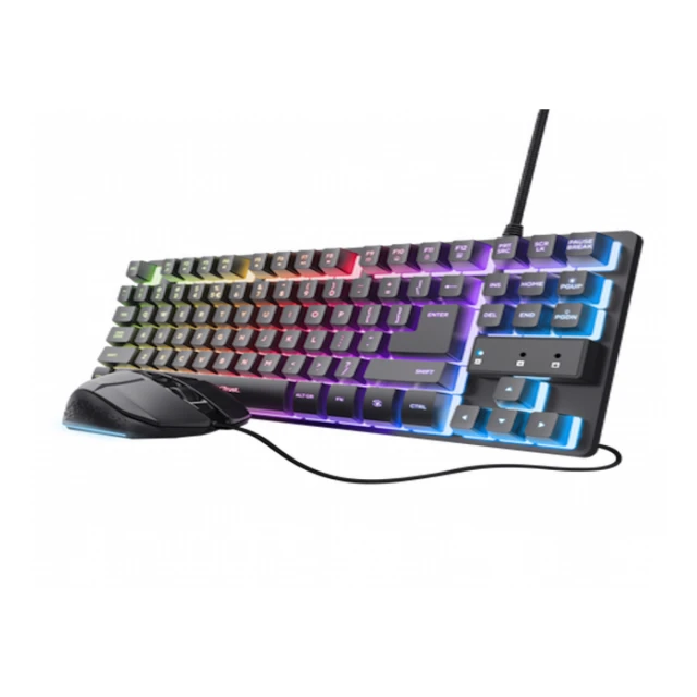 Tastatura+miš TRUST GXT 798 2-in-1 Gaming set/TKL/US/crna