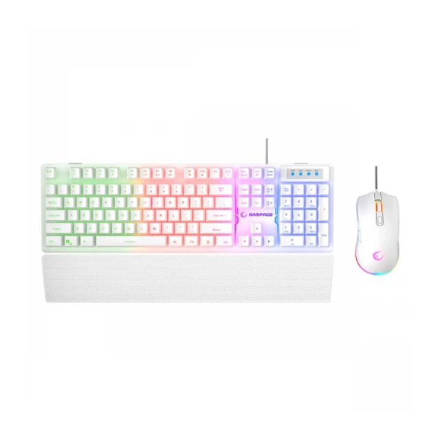 Tastatura+miš žični set Rampage KM-RX7 FORTUNA V2 beli 42578