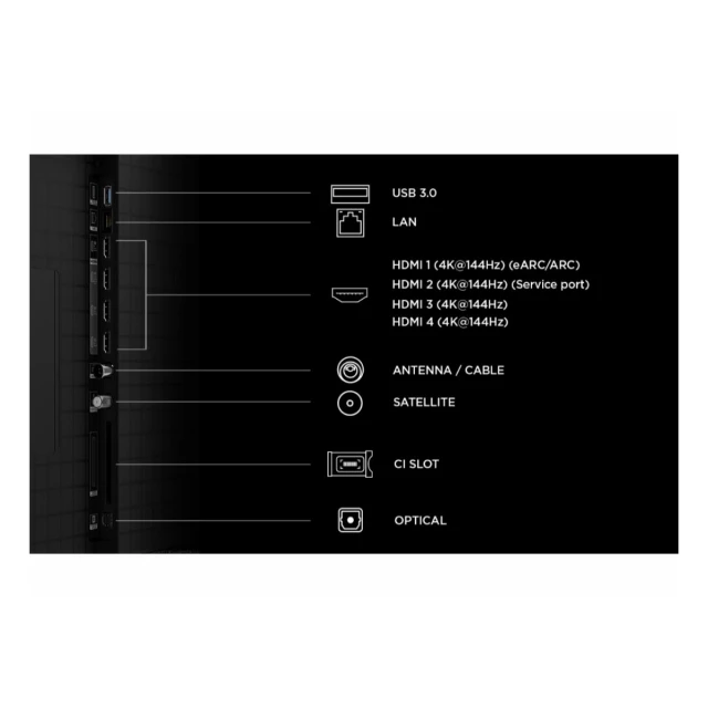 Televizor TCL 98C8L/LED/98"/4K UHD/144Hz/Google TV/crna