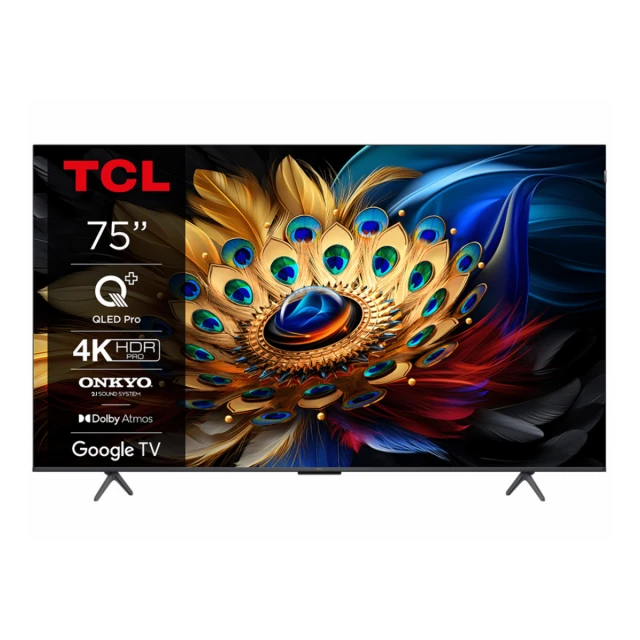 Televizor TCL75C655/QLED/75"/4K UHD/60Hz/Google TV/crna