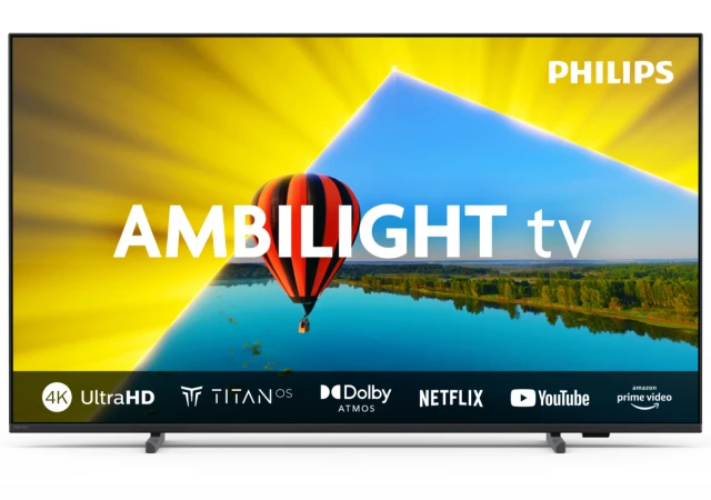 PHILIPS LED TV 75PUS8079/12, 4K, TITAN, AMBILIGHT, CRNI