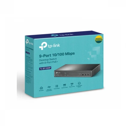 TP-LINK SF1009P desktop PoE switch 9 porta 