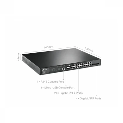 TP-LINK_ SG3428MP Omada 28-Port Gigabit L2+ upravljiv Switch sa 24- Porta PoE+ 