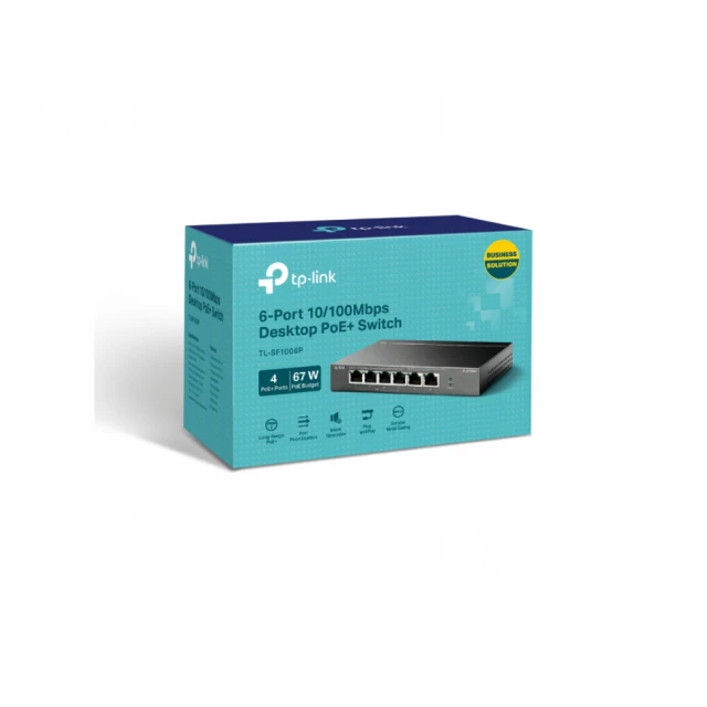 TP-LINK TL-SF1006P PoE switch 6 porta(4 poe+2) 