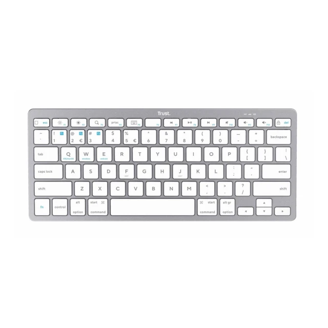 Tastatura TRUST Basics Bluetooth/US/sivo bela