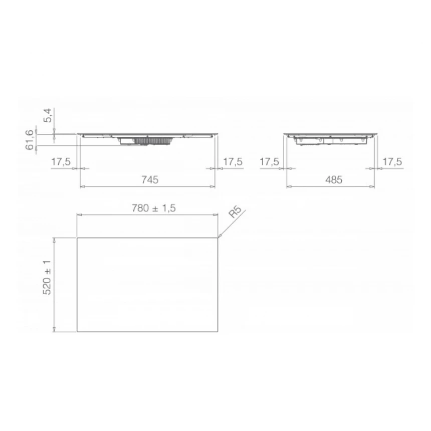 Ugradna indukciona ploca PRIMIS 804 PLUS BL