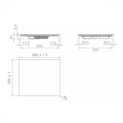 Ugradna indukciona ploca PRIMIS 603 BL