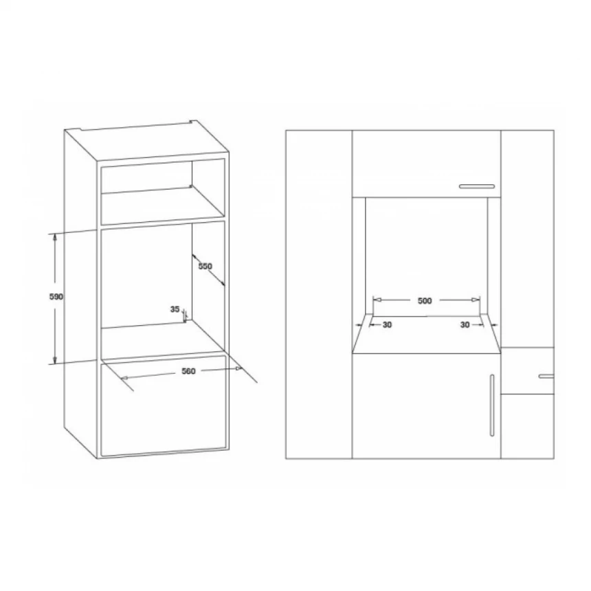 Ugradna rerna HEINNER HBO-S624LTG-IX 62l/mehanicka/inox