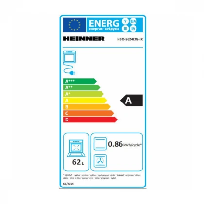 Ugradna rerna HEINNER HBO-S624LTG-IX 62l/mehanicka/inox