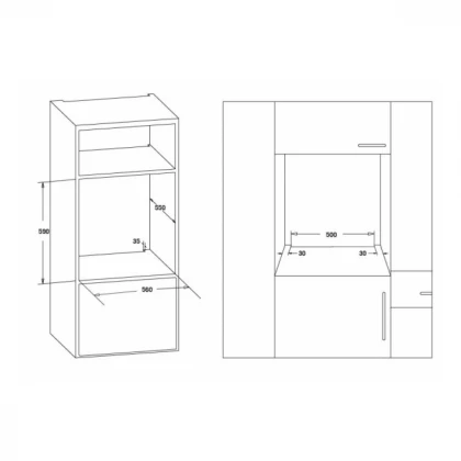 Ugradna rerna HEINNER HBO-S624LTG-IX 62l/mehanicka/inox