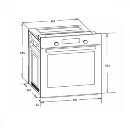 Ugradna rerna HEINNER HBO-S624LTG-IX 62l/mehanicka/inox