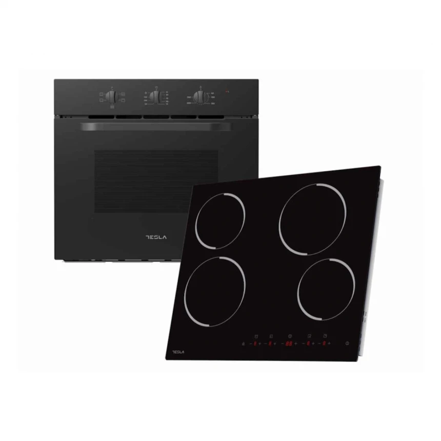 Ugradni set TESLA BO301MB+HV6401MB/65L/60cm/Mechanical control/keramicka ploca/59cm/crna