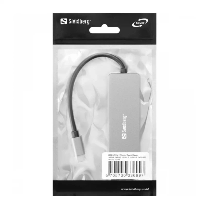 USB adapter Sandberg 336-99 100W USB-C 5 u 1