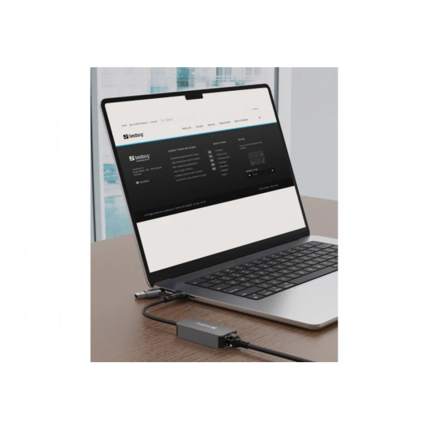 USB adpater Sandberg 136-68 USB-C/A na RJ-45 Gigabit