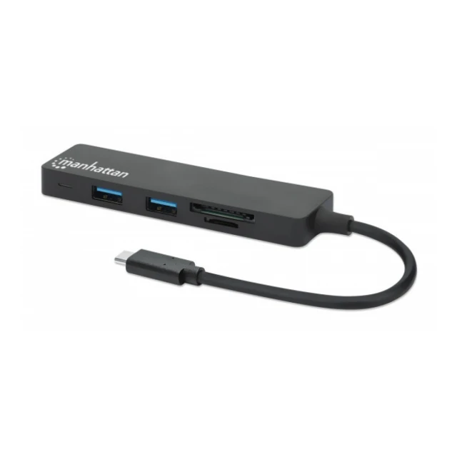 USB-C HUB 3port Manhattan 164948 3.2 G1/5Gbps/CR/Crni