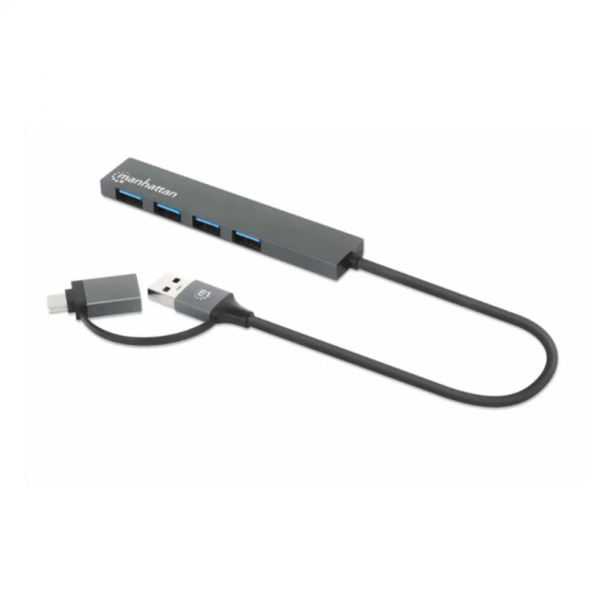 USB-C/USB-A HUB 4port Manhattan 181006 4xUSB-A 3.2/5Gbps/Crni