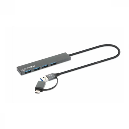 USB-C/USB-A HUB 4port Manhattan 181006 4xUSB-A 3.2/5Gbps/Crni