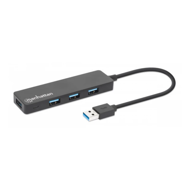 USB HUB 4port Manhattan 164900 3.2 G1/5Gbps/Crni