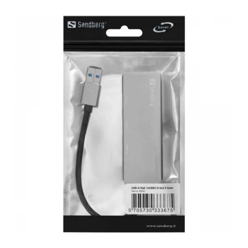 USB HUB Sandberg 333-67 1 x USB3.0 + 3 x 2.0 SAVER