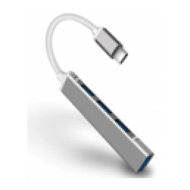USB HUB Stars Solutions 4 porta USB-C na USB 3.1 sivi