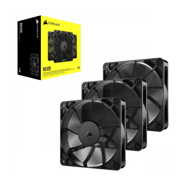 Ventilator 3kit Corsair RS120 120mm PWM Fan - Crni, CO-9050189-WW