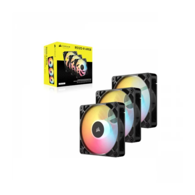 Ventilatori Corsair 3x RS120-R ARGB 120mm PWM-Triple Pack - Crni, CO-9050196-WW