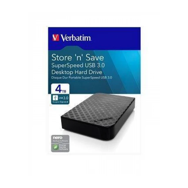 Verbatim HDD 4TB 3.0 Crni Kock (47685)