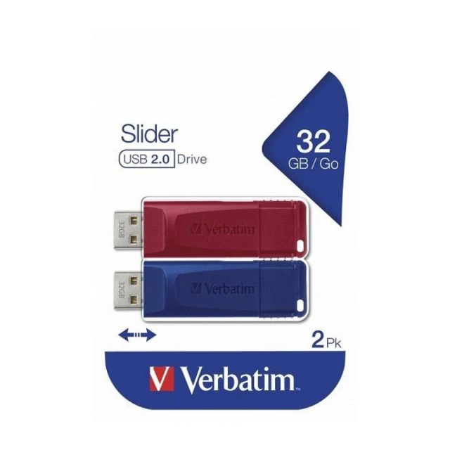 Verbatim Slider USB 2x32GB Pac (49327)