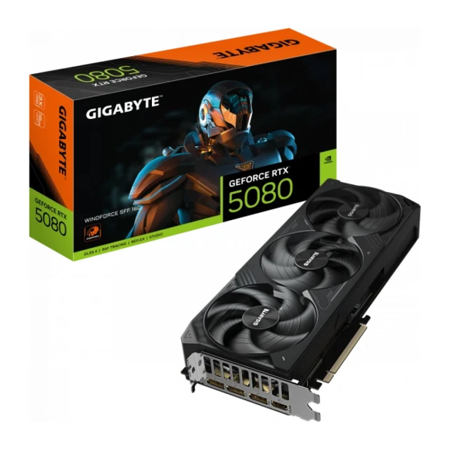 VGA Gigabyte RTX 5080 16GB Windforce SFF, GV-N5080WF3-16GD