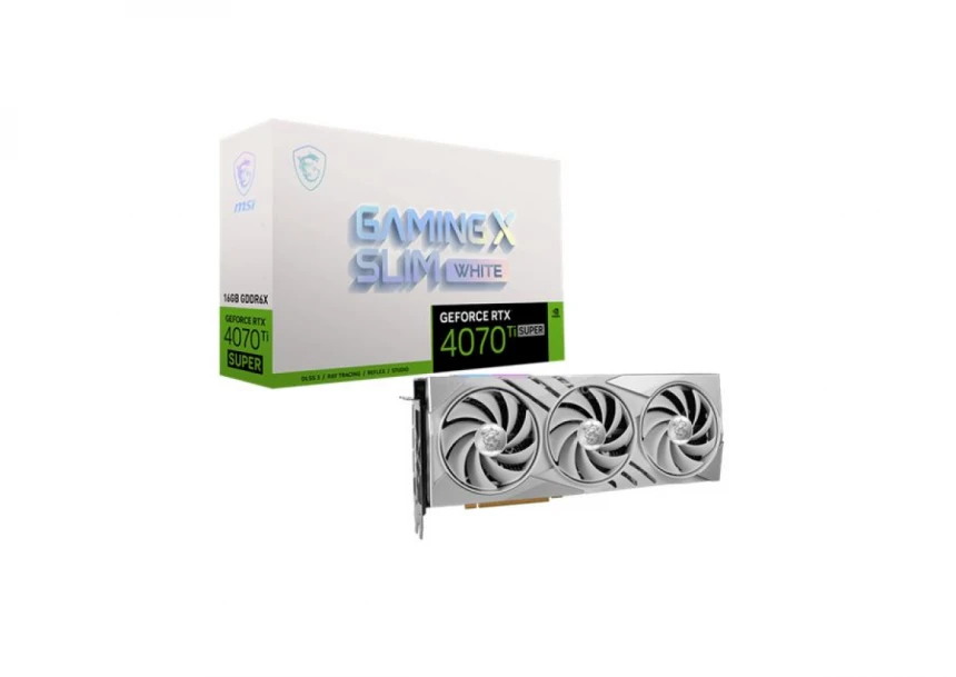 VGA MSI RTX 4070 TI SUPER 16G GAMING X SLIM White