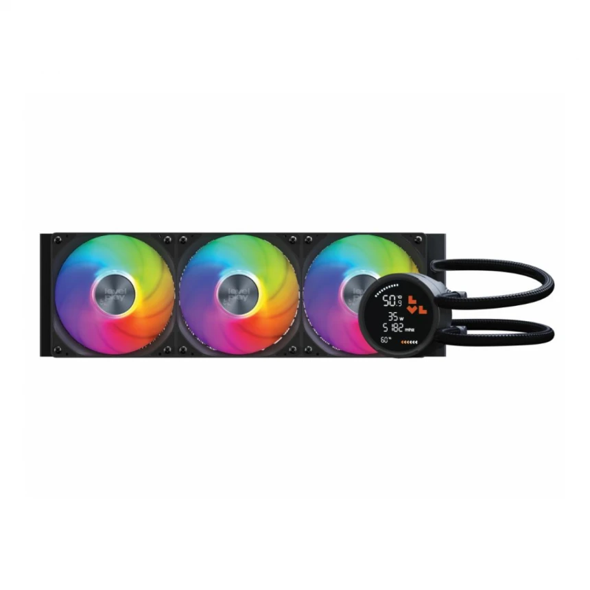 Vodeno hladenje za CPU LEVELPLAY Combat Liquid 360 HUD AIO/sa ekranom/crna