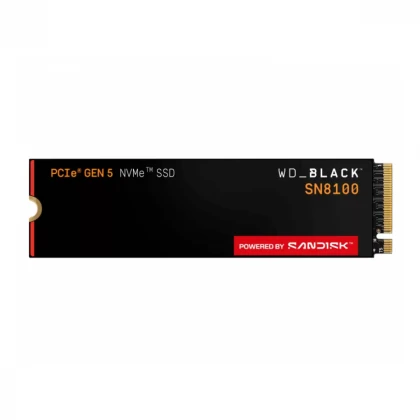 WD 2TB M.2 NVMe SSD Gen5 WDS200T1X0M SN8100 Black 