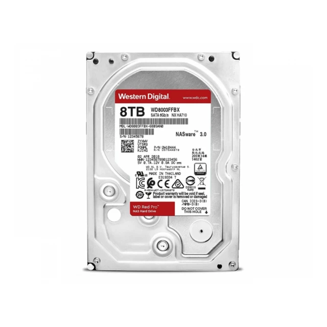 WD 8TB 3.5" SATA III 256MB 7.200rpm WD8003FFBX Red Pro hard disk