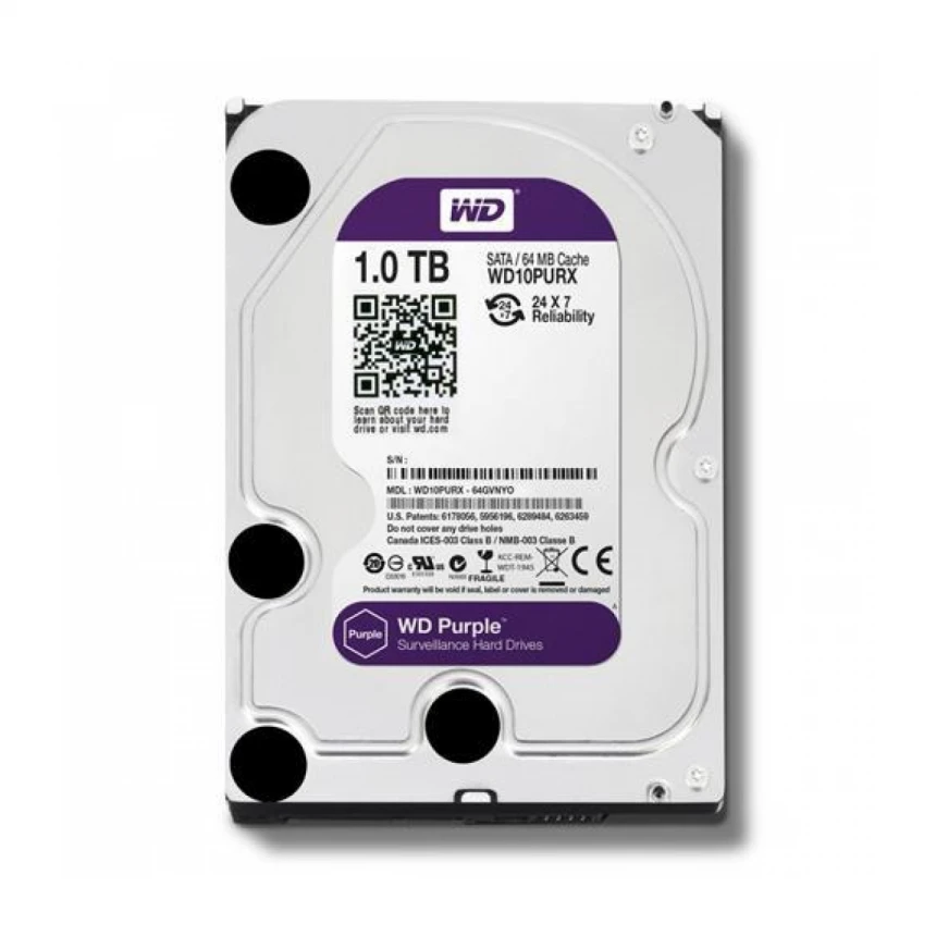 WD HDD Purple 1TB (WD10PURX-64KC9Y0)