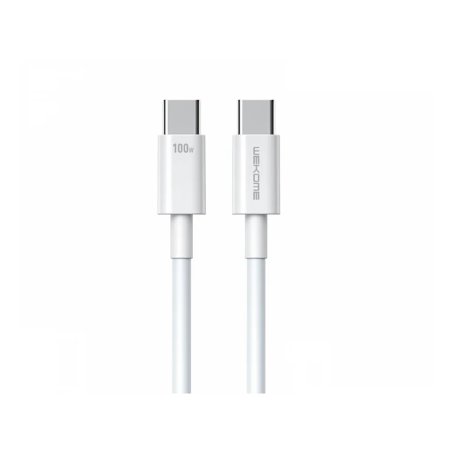 WEKOME WDC-182 Kabl 3.1 USB tip C M/M 1m, za Superbrzo punjenje 100W/480Mbps, beli 