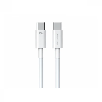 WEKOME WDC-182 Kabl 3.1 USB tip C M/M 1m, za Superbrzo punjenje 100W/480Mbps, beli 