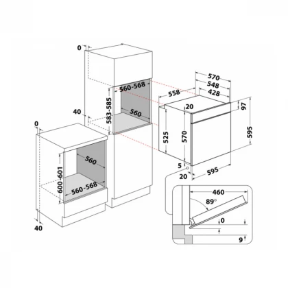 WHIRLPOOL OMSK58HU1SX ugradna rerna 
