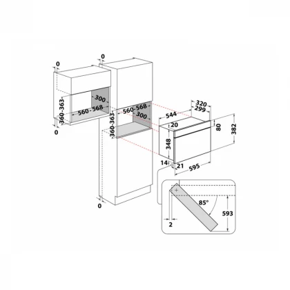 WHIRLPOOL WMN574BXA ugradna mikrotalasna rerna 