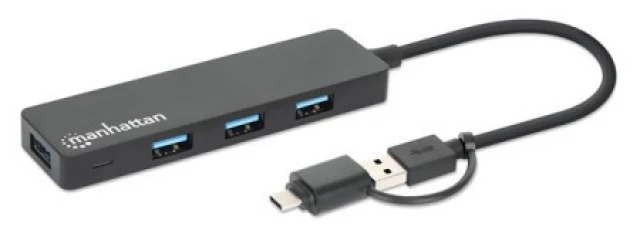 Manhattan 4-Port USB 3.0 Type-C/Type-A Combo Hub