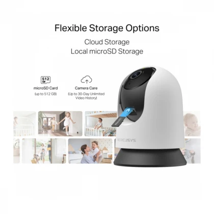 WiFi kamera Mercusys MC200 PTZ/FHD/Micro SD