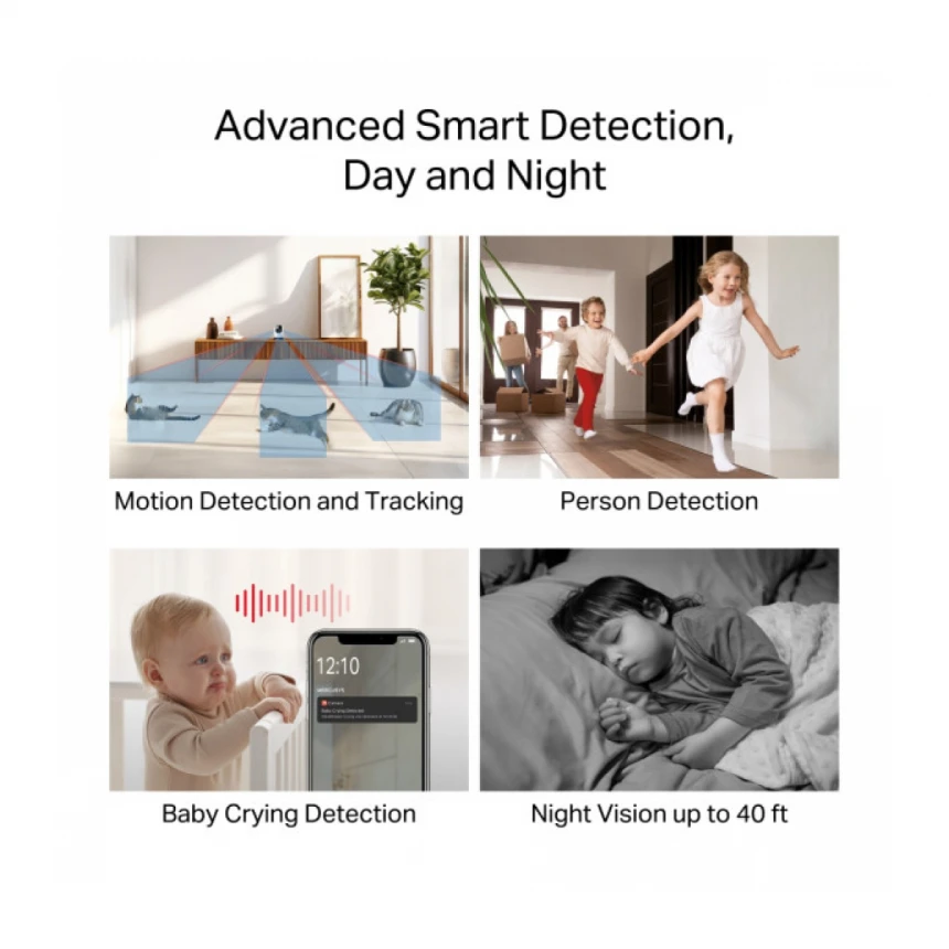 WiFi kamera Mercusys MC210 PTZ/2K/3MP/Micro SD