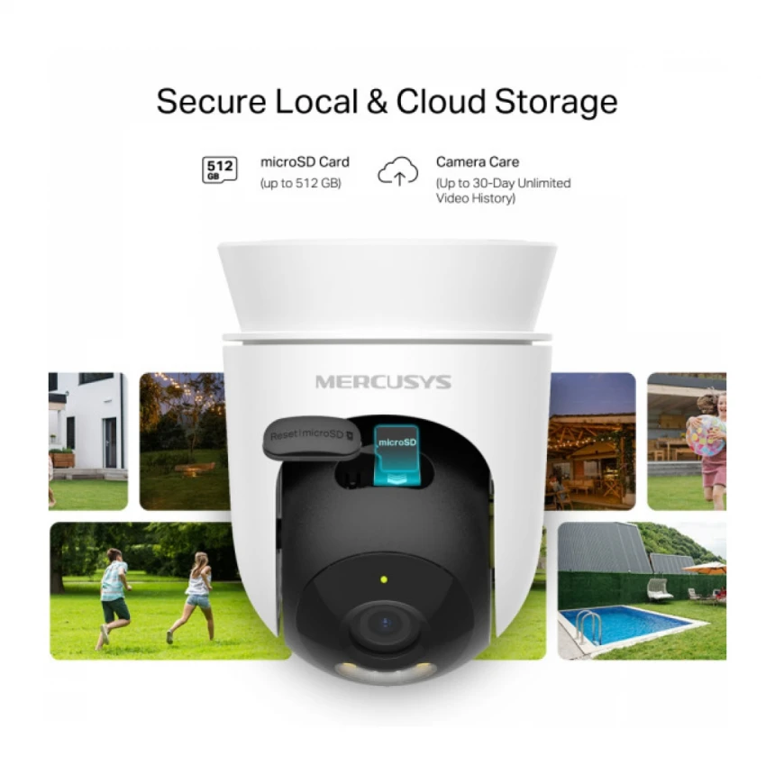 WiFi kamera Mercusys MC510 PTZ/2K/3MP/Micro SD/Outdoor