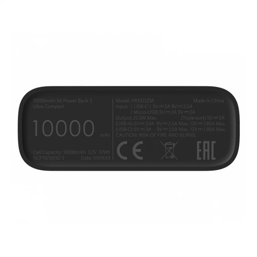 XIAOMI 10000mAh Mi Power Bank 3 Ultra Compact (BHR4412GL)