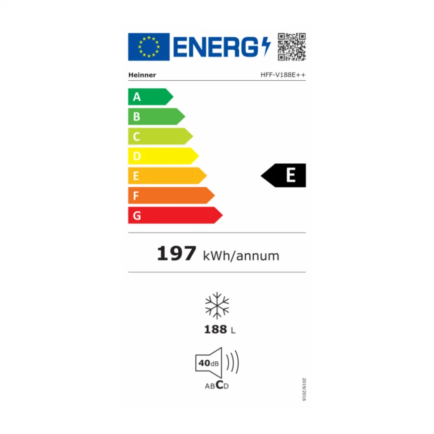 Zamrzivač HEINNER HFF-V188E++ 187l/4fioke+2/54x145,5/beli