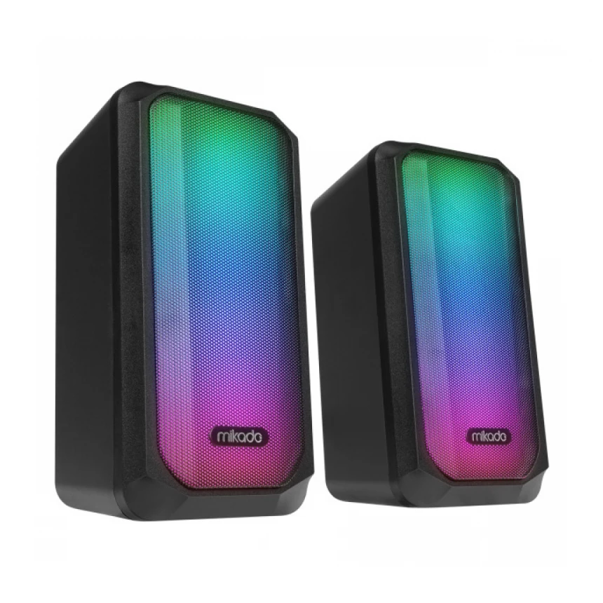 Zvučnici 2.0 Mikado MD-356 5Wx2 RGN LED USB