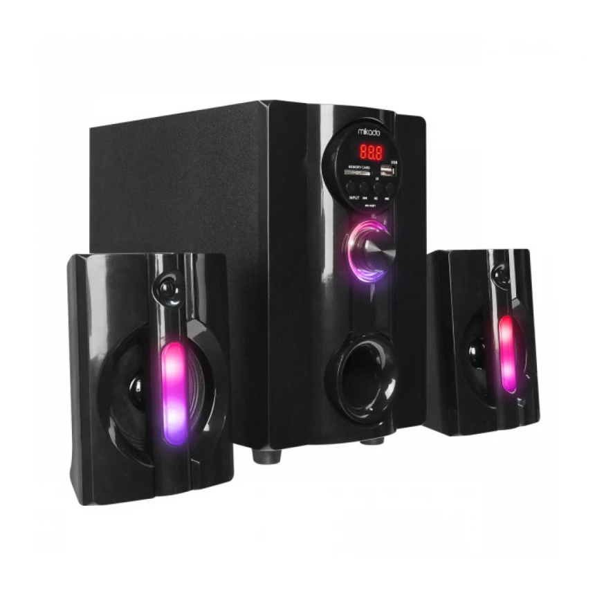 Zvučnici 2.1 Mikado MD-95BT 20W FM, Bluetooth, SD, USB crni